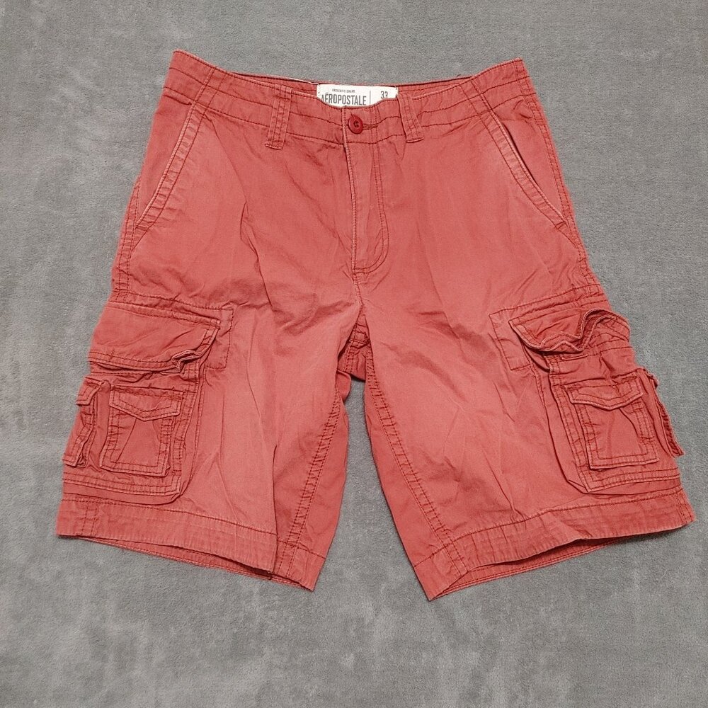 AEROPOSTALE Red Cargo Shorts - Size 33 - Mens Shorts